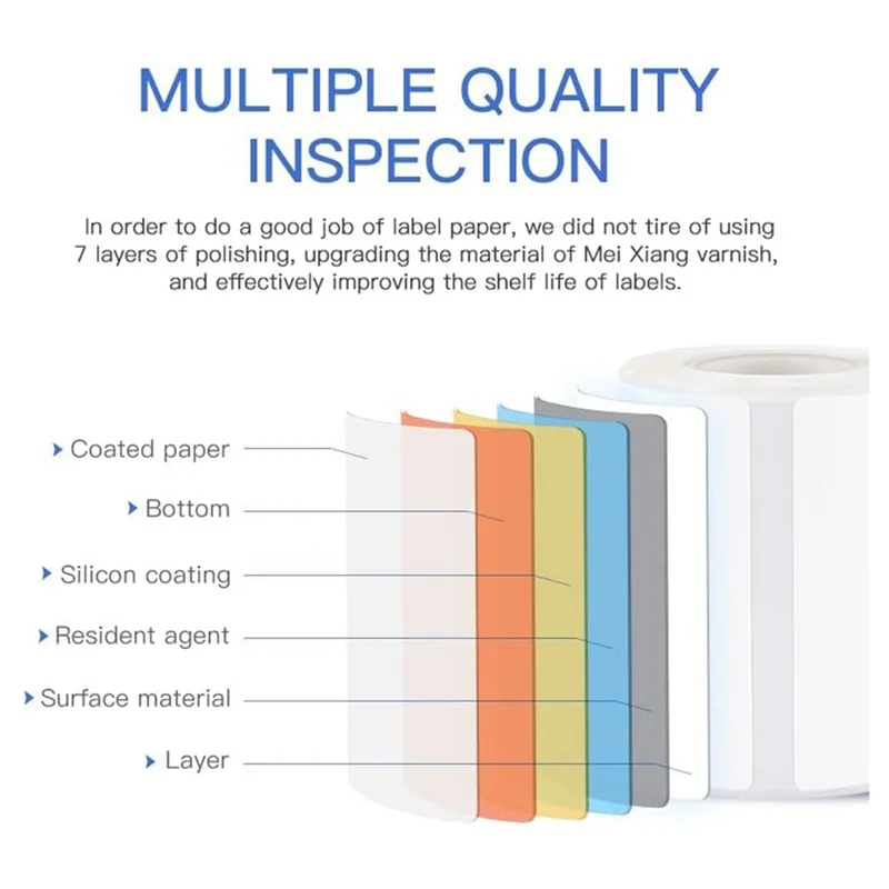 White Label Paper For D11 D110 D101 Label Maker 3Rolls White 12X40mm Waterproof, Self-Adhesive Tape Replacement, Easy To Use-ABI