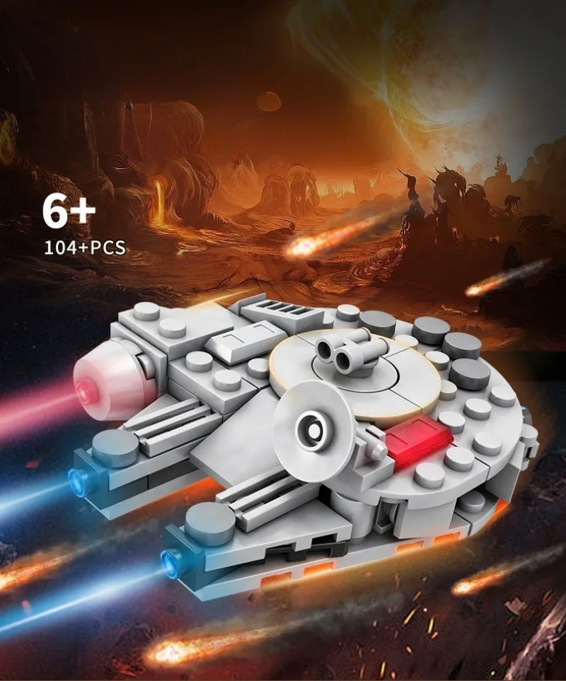 

Children's Educational and Creative Mini-Particle Building Block Spacecraft Series Model Set Toys-Perfect Birthday Gift for Boys