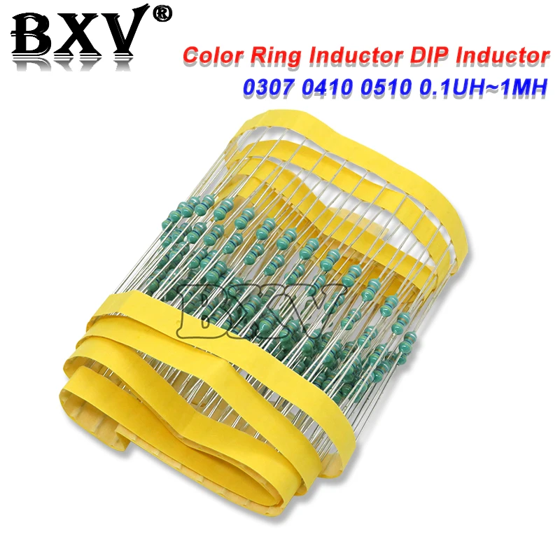 

50PCS 0.25W Color Ring Inductor DIP Inductor 0307 0410 0510 1W 1/2W 1/4W UH MH 2.2 3.3 4.7 5.6 100 220 330 470 0.1UH~1MH