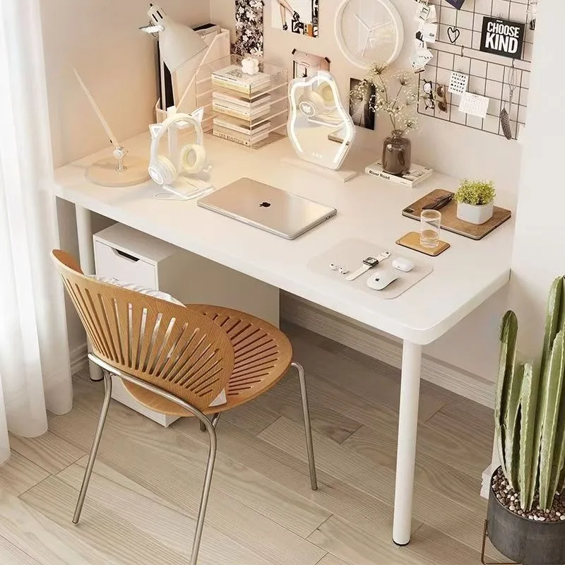 Household computer desk Bedroom writing desk Simple rectangular rounded corner learning table Makeup table Cross-border table