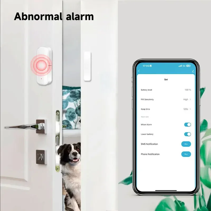 Imagem -04 - Sensor de Porta e Janela Zigbee Notificação Tuya App Detecção sem Fio Interruptor Doméstico Lembrete de Porta Magnético Alarme Anti-roubo