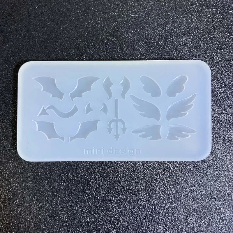 Angel Devil Khuôn Silicon Nhựa Epoxy Khuôn Đúc Trang Sức Mặt Dây Chuyền 517F