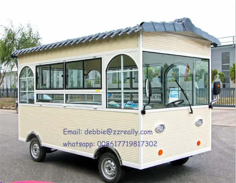 Baixo pri 5m de comprimento caminhão de comida elétrico personalizado quiosque de comida hotdog triciclo carrinho de comida multifuncional carro de comida