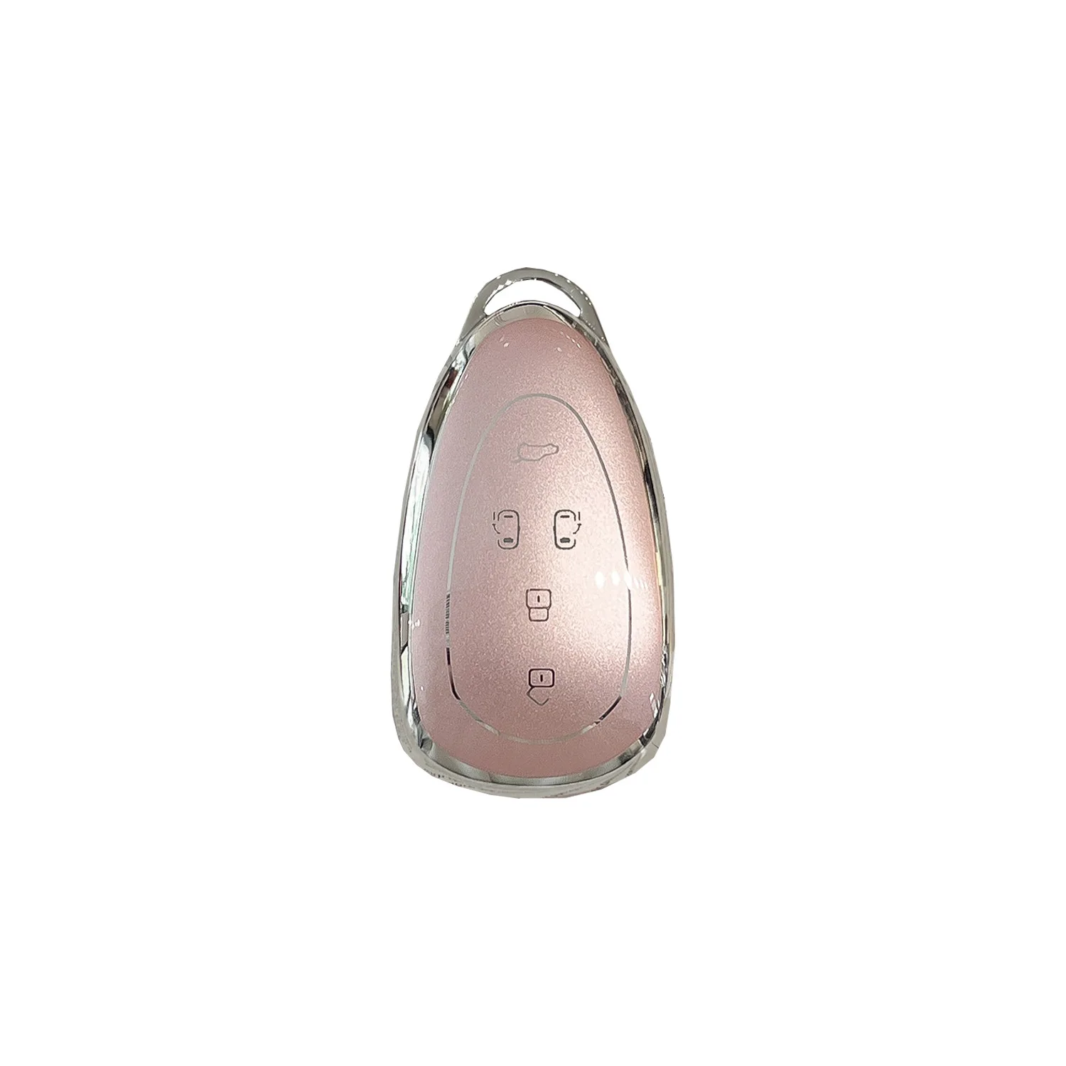 Car Key Case Cover for WEY Gaoshan Alpine, Soft TPU Key Fob Shell Protector with Long Chain, Quicksand Pink, Anti-Scratch