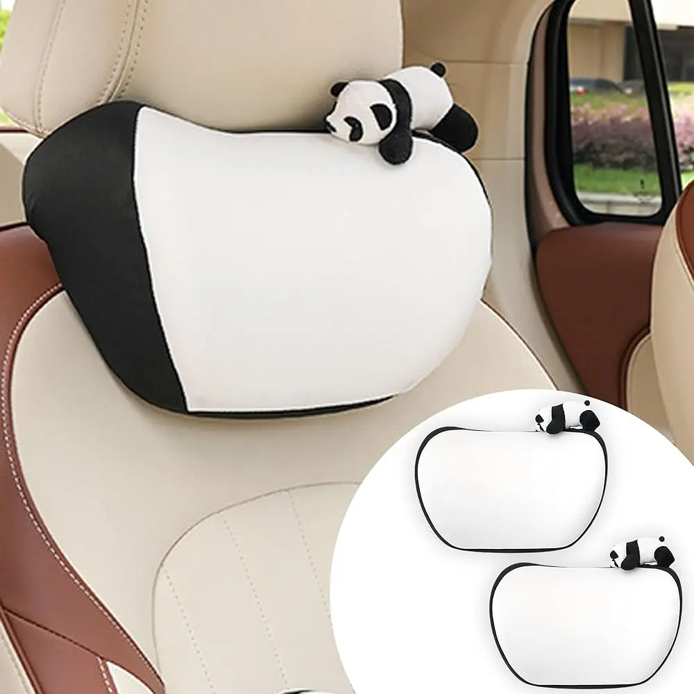 

Car Headrest Pillow 2PCS Plush Bear ＆ Bunny Car Seat Headrest Pillow - Memory Foam Neck Support Cushions for Comfortable Driv