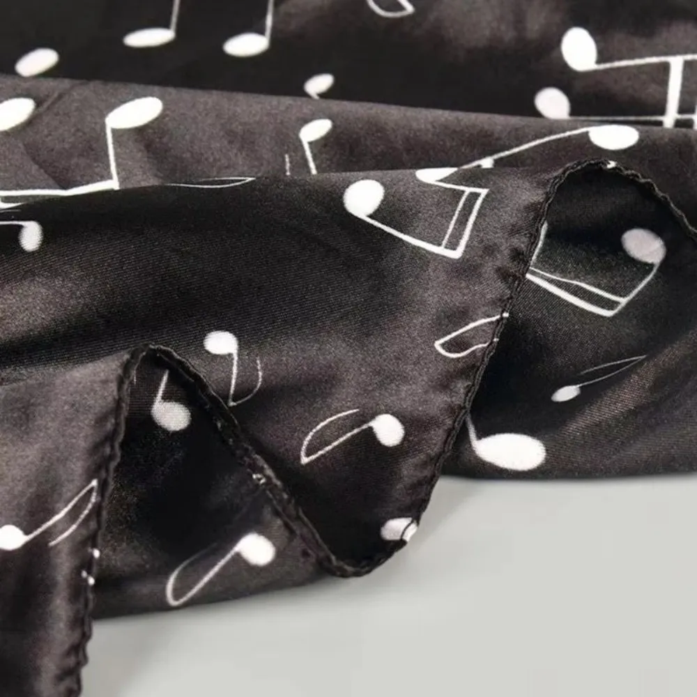 Fashion Breathable Musical Note Shawl Large Lightweight Square Headscarf Hair Band Headband Women Shawl Clothing Accessories
