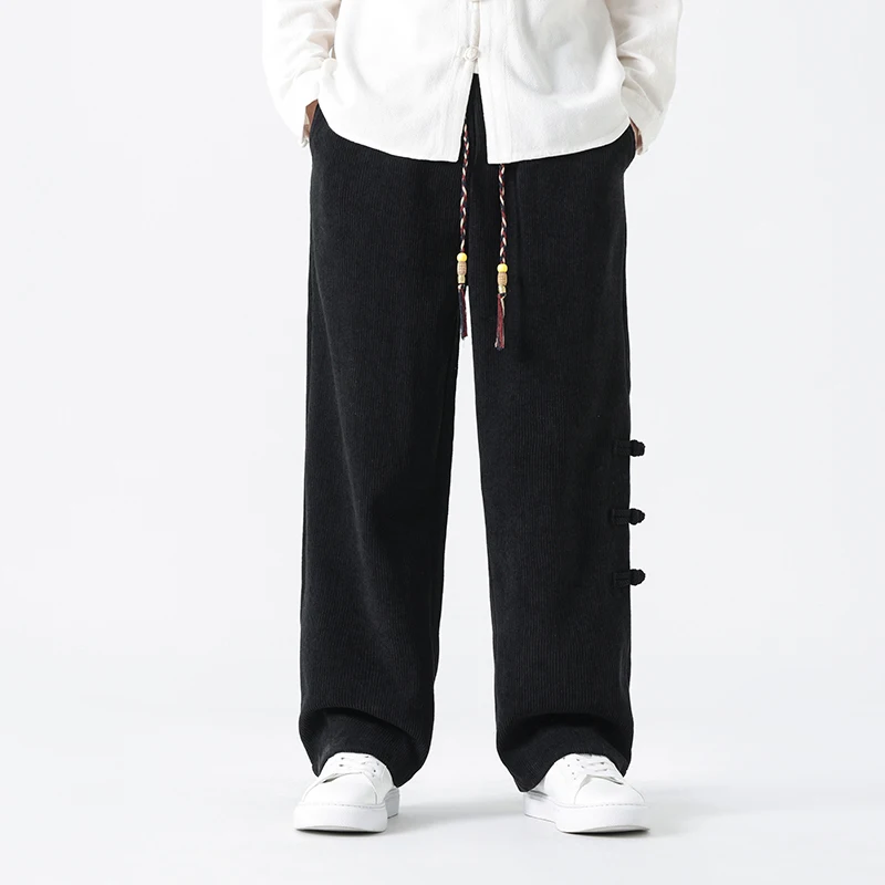 

Corduroy Pants Men Wide Leg Pants Oversized Casual Harem Pants Male Harajuku Trousers Men Loose Jogger Sweatpants Large Size 5XL