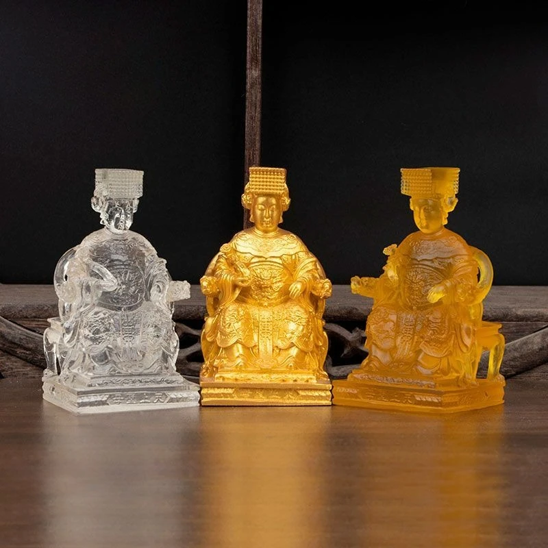 Mazu Statue for Home Worship: Meizhou Island Sea Goddess, Heavenly Mother and Empress Statue Ornament