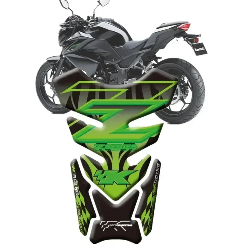

For KAWASAKI Z250 Z300 Z400 Z650 Z750 Z800 Z1000 Z900 Motorcycle Motor Tank Pad Protector 3D Gel Sticker Decal - 1