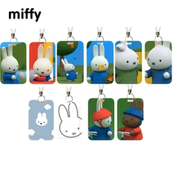 Kawaii MIffy Student Campus Card Holder Meal Bus Card ID Card Protective Cover Access Control Hardshell Lanyard Christmas Gift