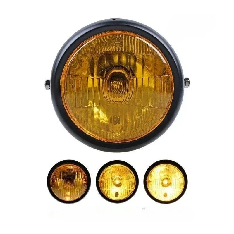 

For Cafe Racer Scooter Retro Front Universal High Quality Motorcycle Round Lamp Headlight Headlamp Head Light