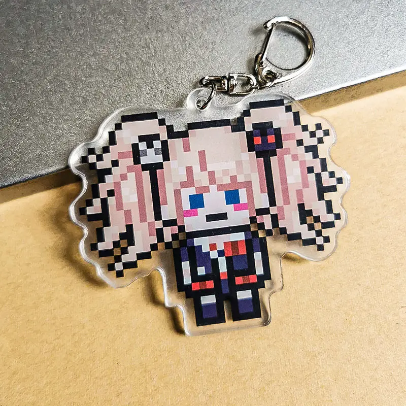 2025 Anime Danganronpa [Pixel pendant ] Keychains Nagito Komaeda
