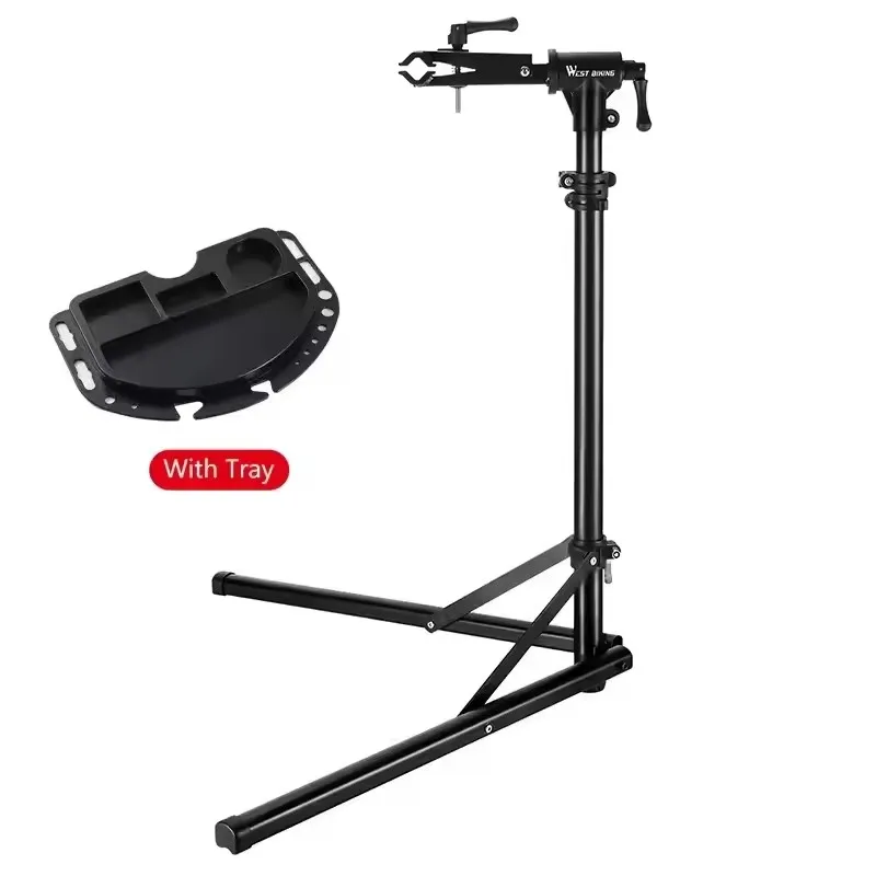 Foldable Bike Repair Stand - Adjustable Bike Workstand For Home Mechanics, Holds Up To 85 Lbs