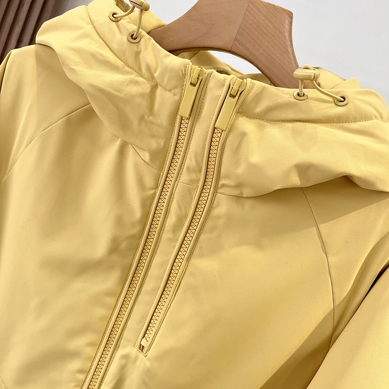 زوجين الشتاء في الهواء الطلق أسفل Jaet يندبروف مقاوم للماء رقيق دافئ معطف مقنع المرأة Sle عادية Faion Thiened طويلة... #3