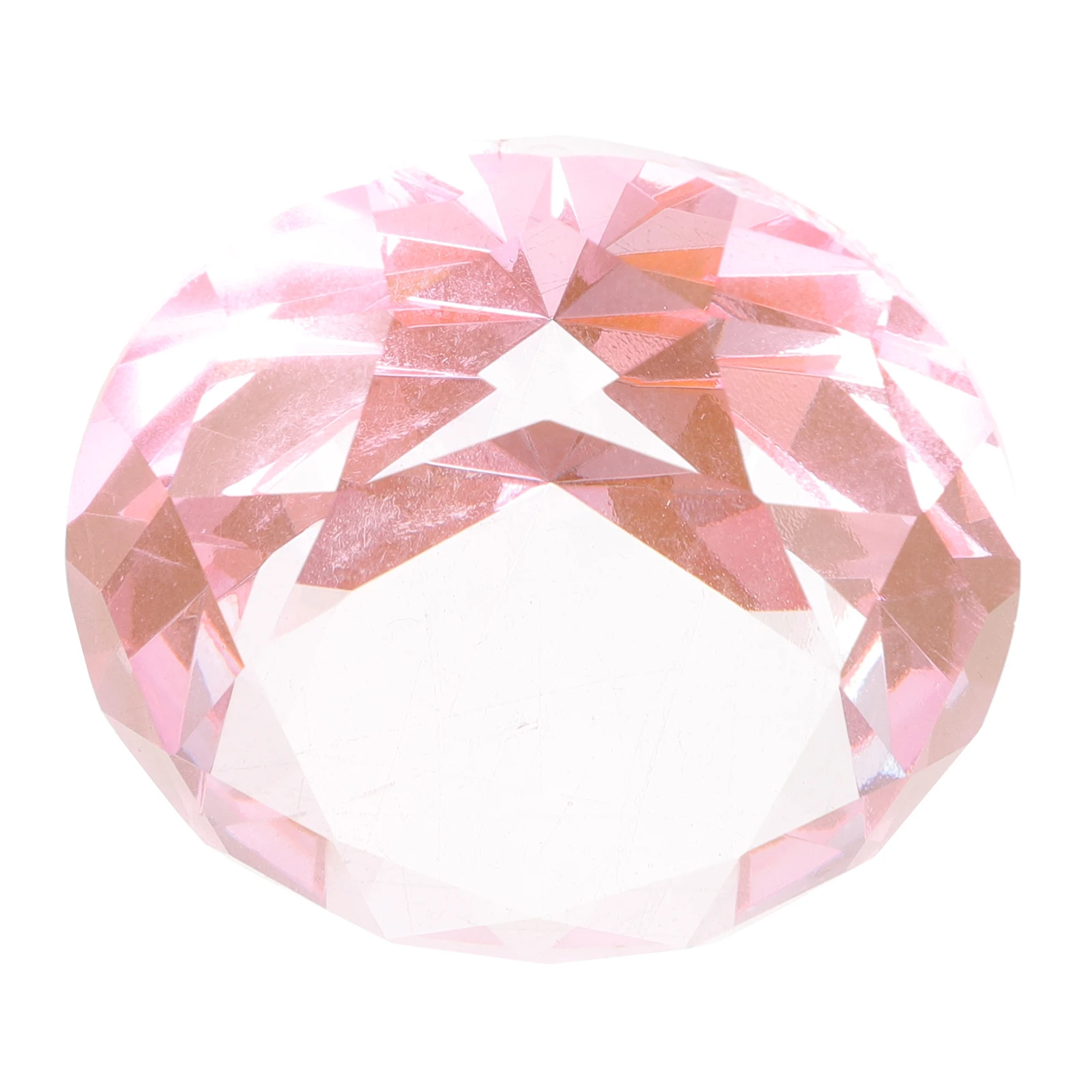 

2Pcs 60mm Pink Glass Diamonds Beautiful Romantic Decor for Wedding Home Birthday Party Unique Design Faux Diamond