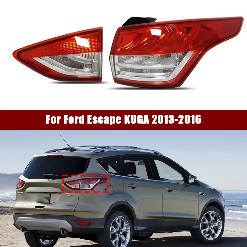 

Left / Right Car Taillight Rear Fog Lamp Turn Signal Light Highlight Reversing and Brake lamp For Ford Escape KUGA 2013-2016