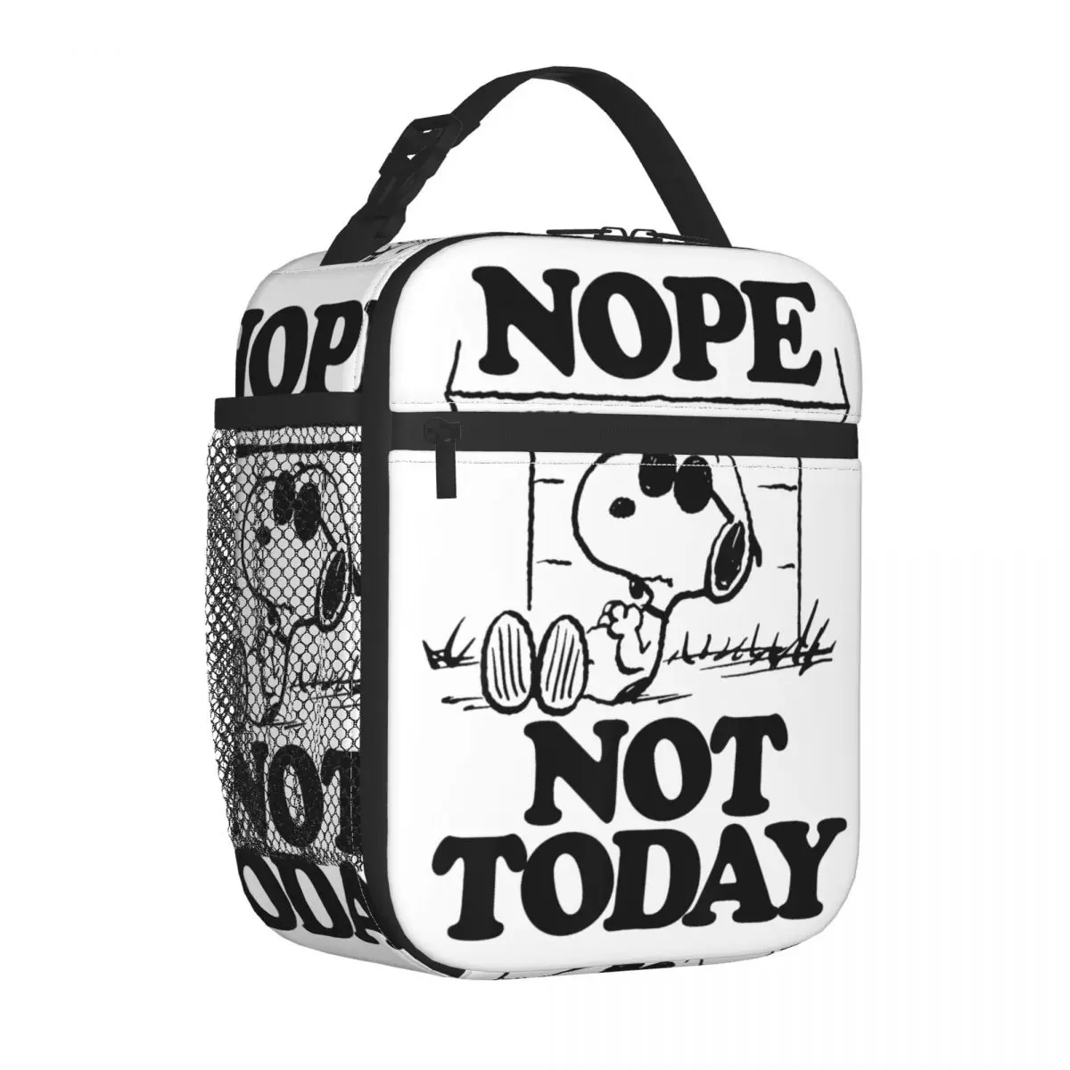 

Snoopy Joe Cool Nope Not Today Изолированная сумка для обеда Контейнер для обеда с героями мультфильмов Сумка-холодильник Большая сумка для обеда Офисная дорожная сумка для девочек и мальчиков
