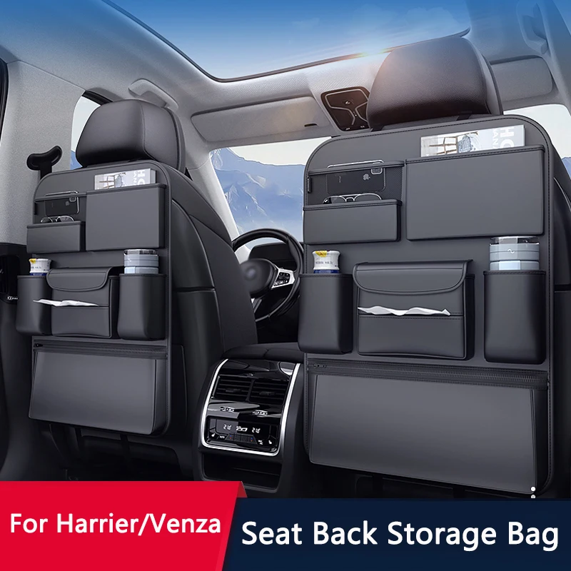 Seat Back Storage Bag For Toyota Harrier/Venza Interior Tissue Box Car Mounted Chair Backrest  Hanging Packet Auto Built-in Sack