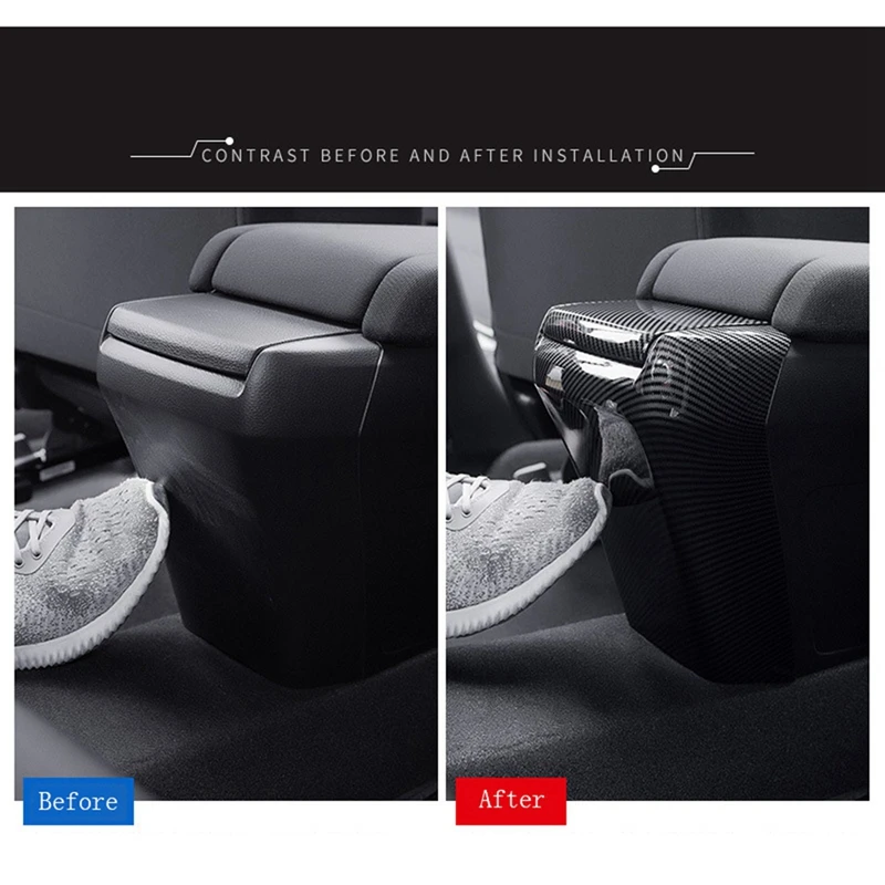 2 Pcs For Honda Civic 10Th 2016-2019 Car Accessories: 1 Pcs Armrest Anti-Kick Trim & 1 Pcs Passenger Airbag Trims Cover