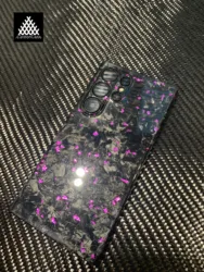Purple Real Forged Carbon Fiber Case For Samsung Galaxy S23 S24 S25 Ultra Protective Phone Cover for S23Ultra S24Ultra s25ultra