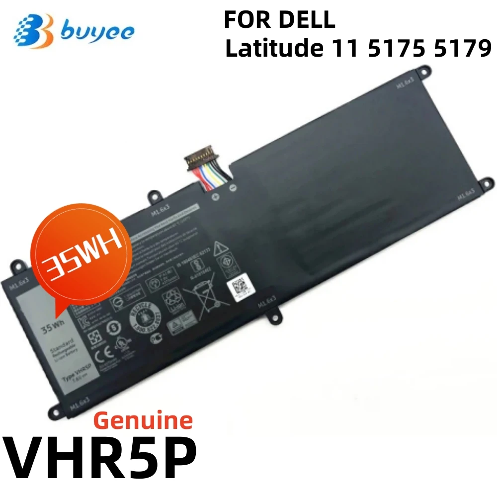 

New VHR5P Original Laptop Battery For DELL Latitude 11 5175 5179 Tablet Notebook Series XRHWG RFH3V 7.6V 35WH