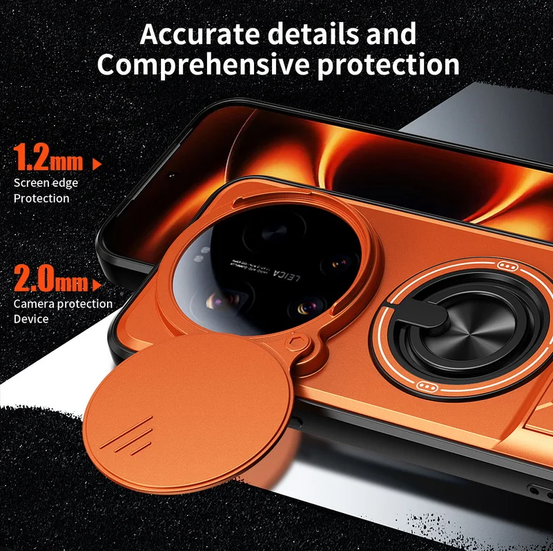 Eingebaute magnetische Autohalterung für Xiaomi 17 Ultra, Schiebeobjektiv-Kameraschutz, stoßfeste Hartschale für Mi 17 Ultra – Detail 6