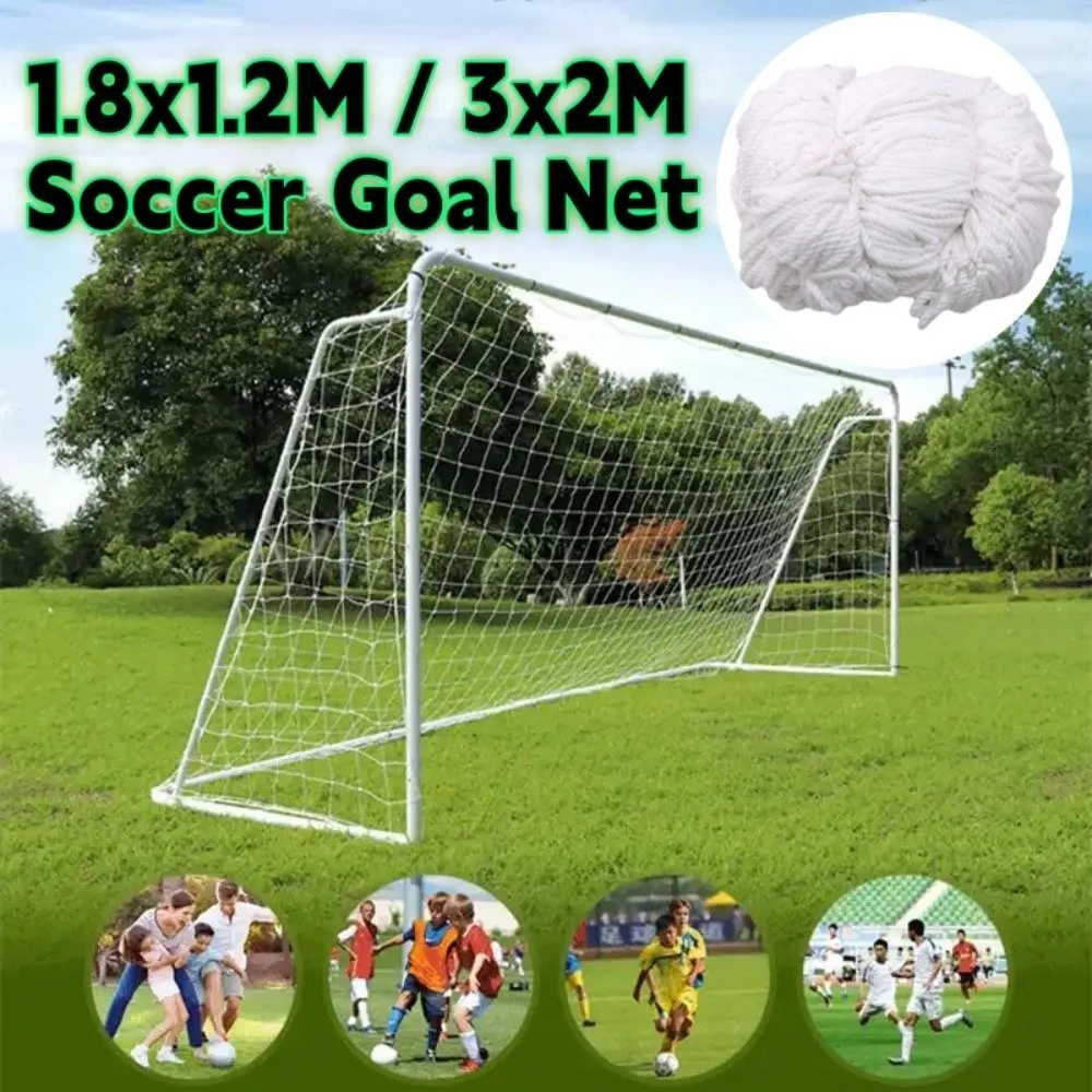 Training Replacement Football Net Easy Setup Polypropylene Mesh Soccer Goal Net Durable Full Size Junior Sports Practice Net