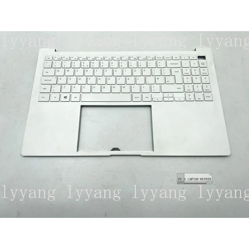 f  For  Samsung Galaxy Book Pro NP950XDB Palmrest Top Cover UK Keyboard White BA98-02850
