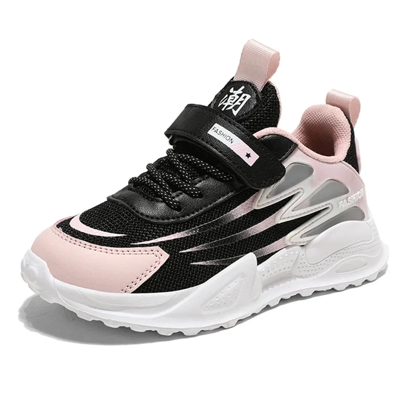 Nuevos zapatos deportivos informales para niñas de primavera, zapatillas de deporte de suela blanda para niños, zapatillas de malla transpirables antideslizantes a la moda para niños, zapatos Tenis para correr