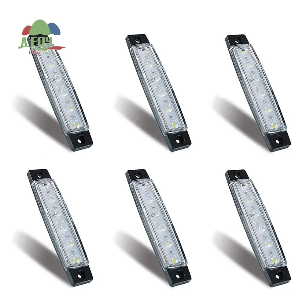 

AED4-6Pcs Светодиодные морские фонари для лодок Морская световая лента для палубы, транца, кабины, навигационное освещение, водонепроницаемое 12 В