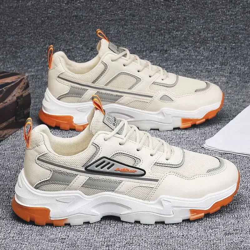 Zapatillas de correr de malla transpirable para hombre, zapatillas deportivas antideslizantes para exteriores, zapatillas deportivas de moda para