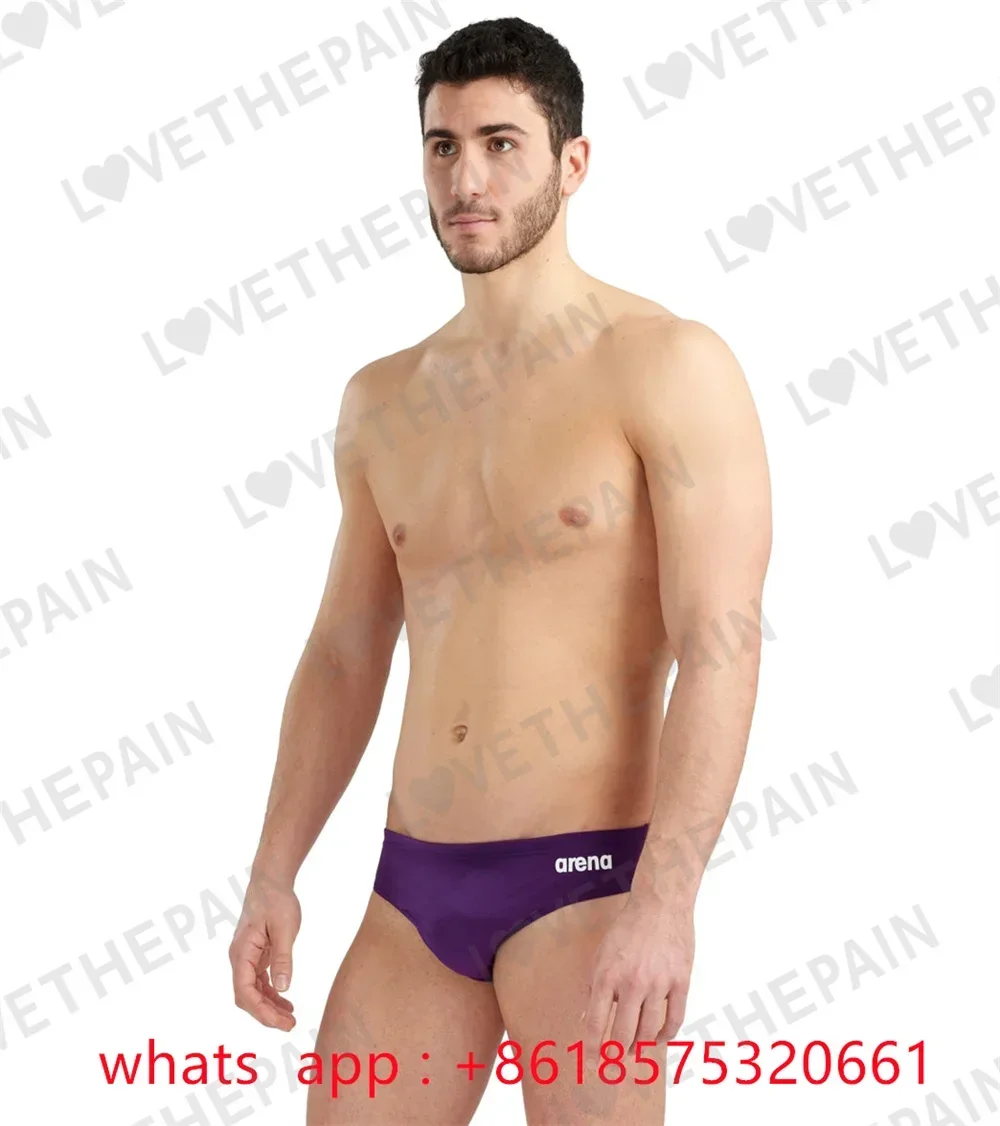 Men's Solid Brief Pure Colour Swimsuit Triangle Swimsuit Jammer Swimsuit Runks Beach Shorts Quick Dry Surf Swimming Underwear