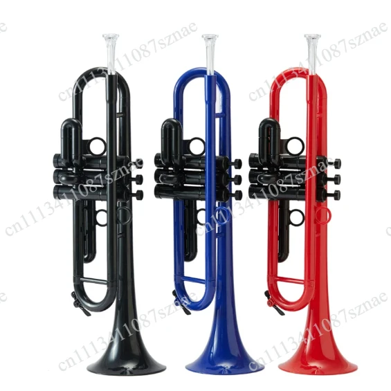 B-flat & C-flat Plastic Trumpet - Musical Instrument for Adults, Children, Beginners & Professional Students