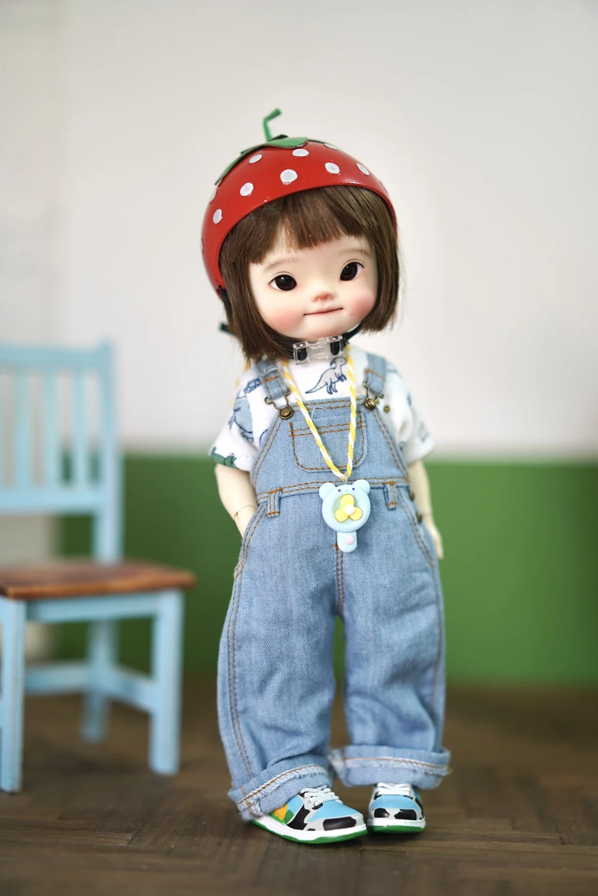 1/6 Bjd Doll Versatile Cowboy Strap Pants Doll Jumpsuit For Azone Blythe Licca Joint Body Girl Doll Accessories Birthday Gift