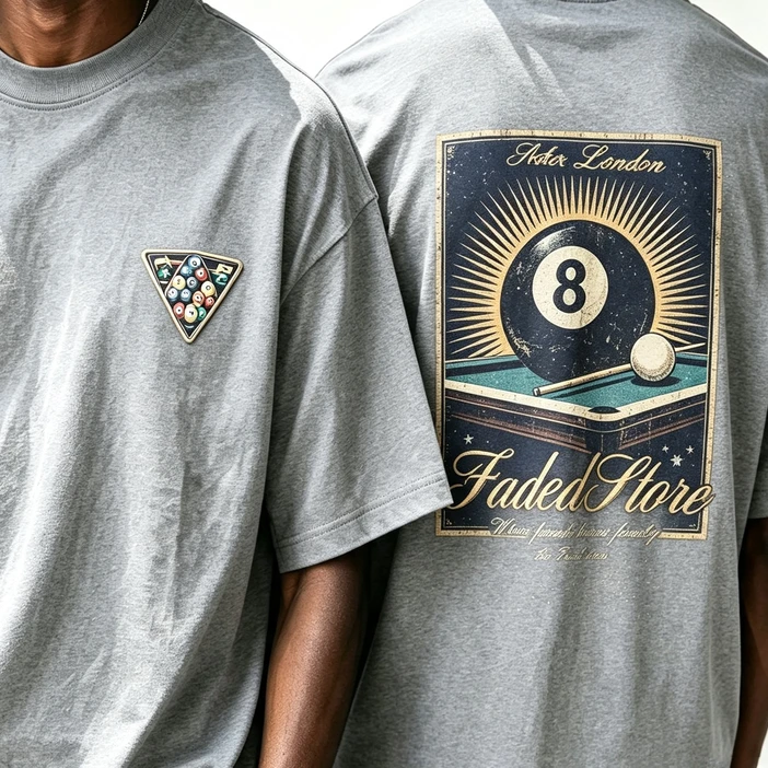 Men’s Retro Poster 8 Ball T Sh - Street Fashion Poster recension och pris