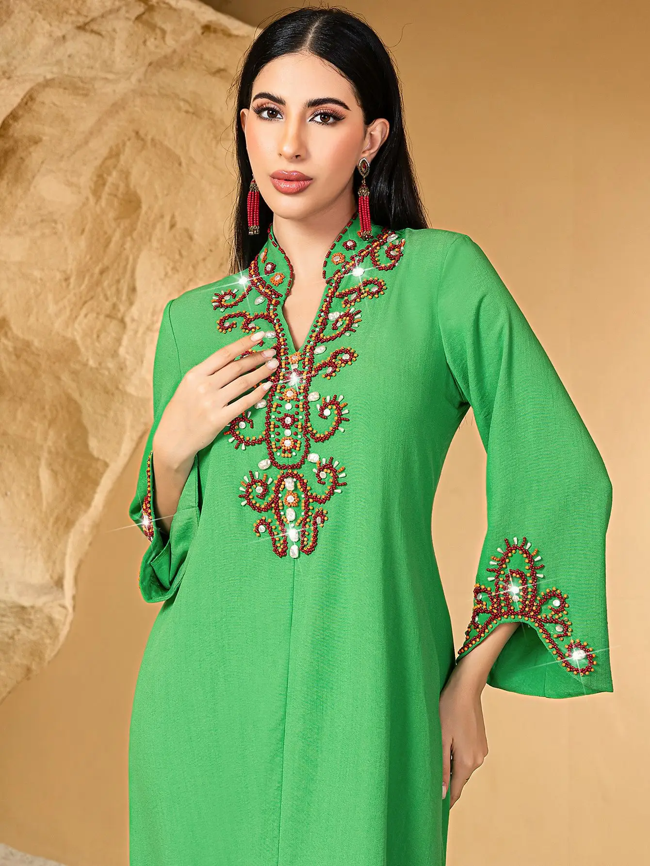 Dubaï diamant femmes Robe turquie Robe élégante mode longues robes arabe musulman Abaya Islam vêtements Eid Djellaba Ramadan Robe