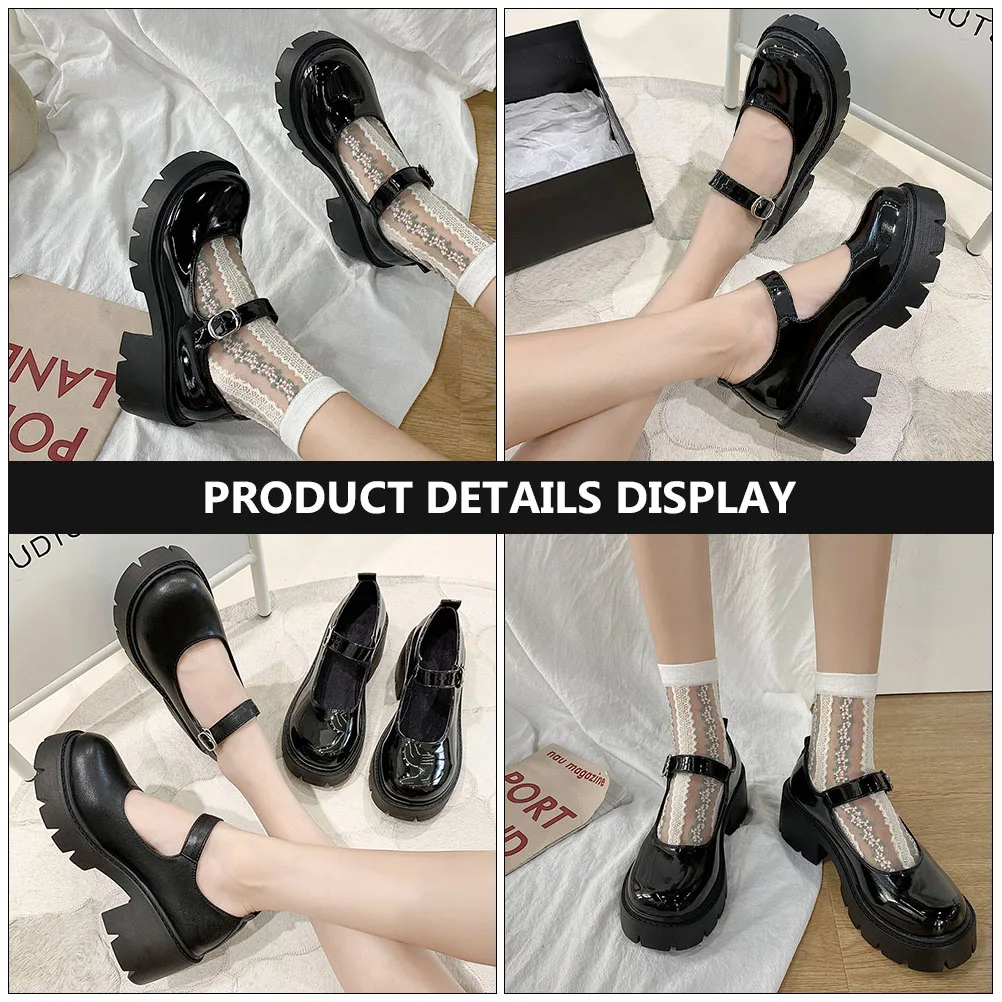 

Chunky Platform Office Lady Casual Block Heels Smooth Spring Office Lady Shoes Block Casual Shoes Heels Autumn