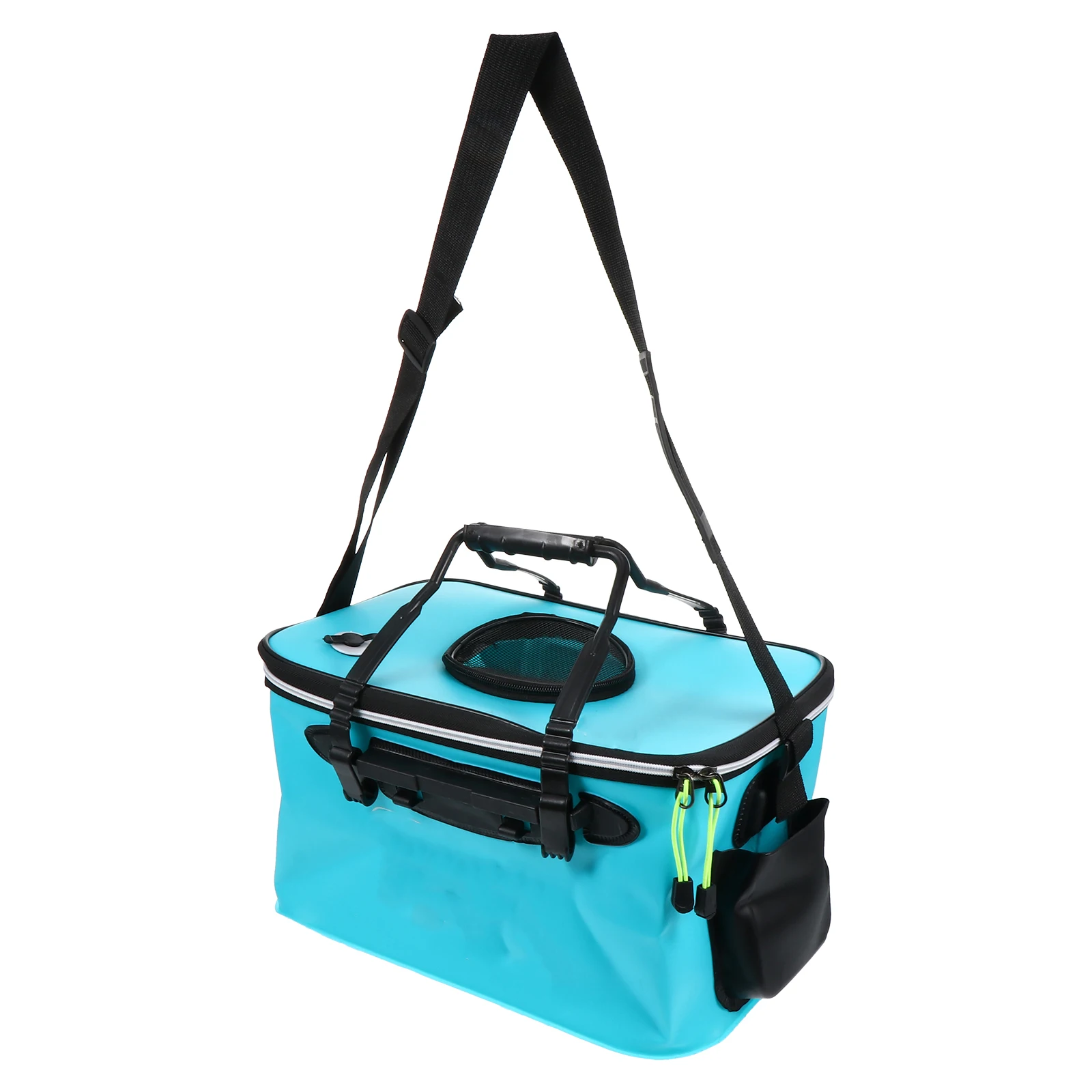 

Fishing Bucket Foldable EVA Material Oxygen Hole Net Lid Waterproof Portable Large Capacity Live Bait Container Outdoor Fishing