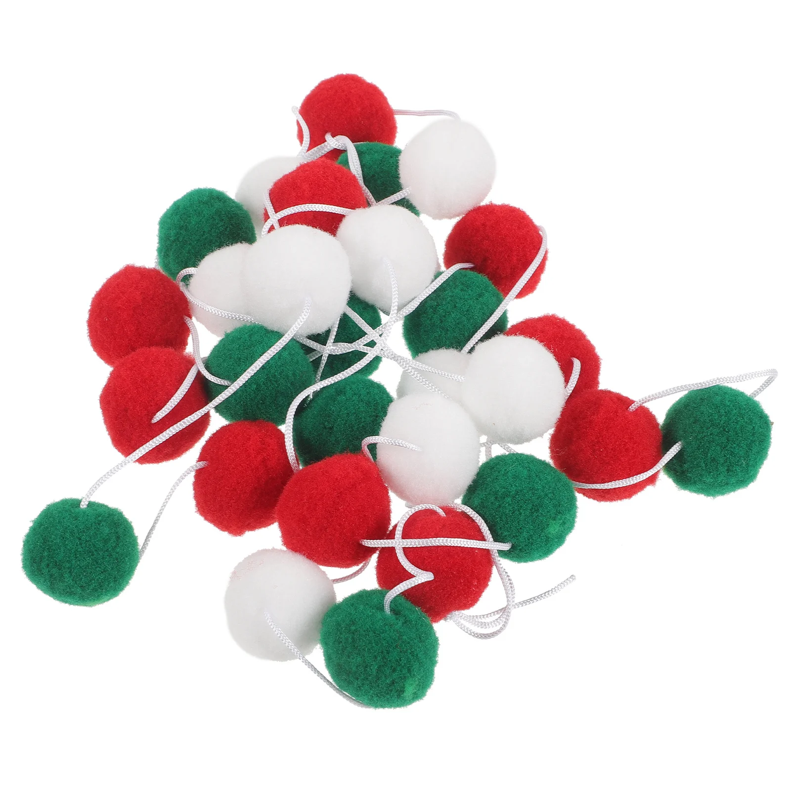 

Hanging Pom Pom Garland Christmas Ball Banner 4M Adjustable Cord for Tree Wall Fireplace Stairs Christmas Tree Garlands Xmas