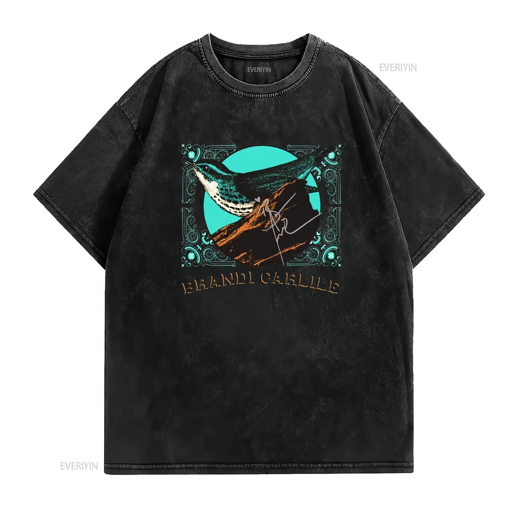 Brandi Carlile Signature T Shirt Classic Holiday  vintage Washed Comfortable Casual Versatile Top For Everyday Wear homme