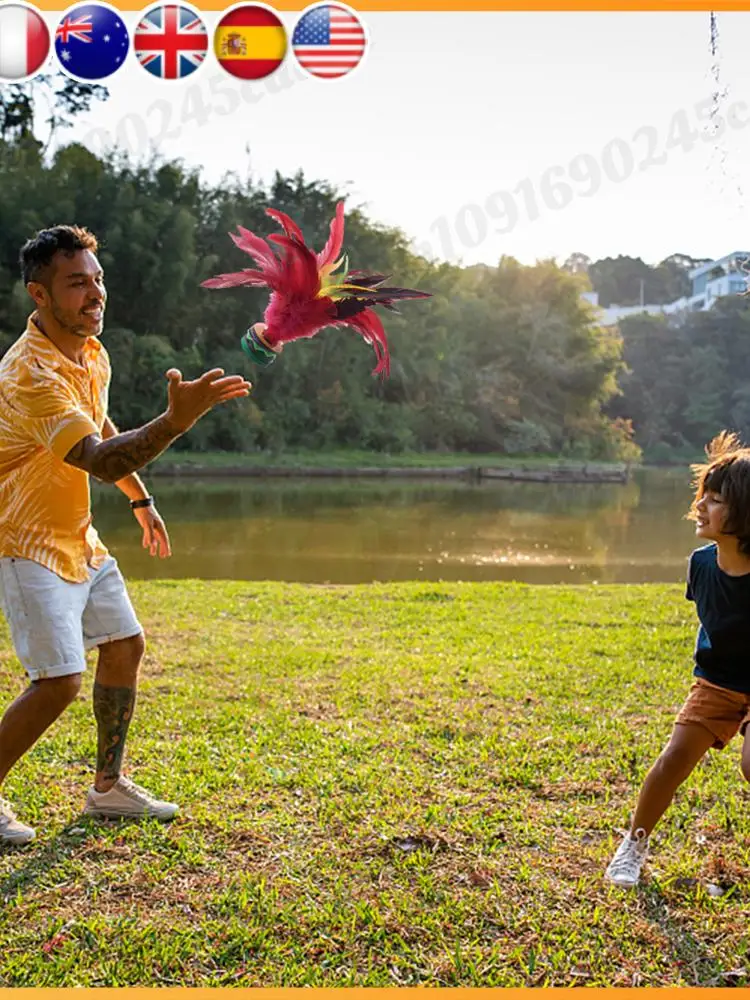 

20 см волан с перьями, ручной волан с куриными перьями, портативный маховик для ног, перо, волан, игра на открытом воздухе