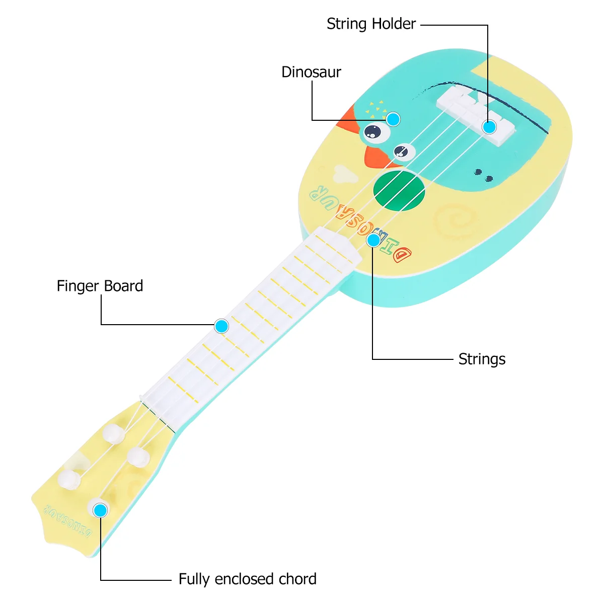 Crianças guitarra brinquedo estilo vintage acústico animal cérebro desenvolvimento instrumento musical para pré-escolares