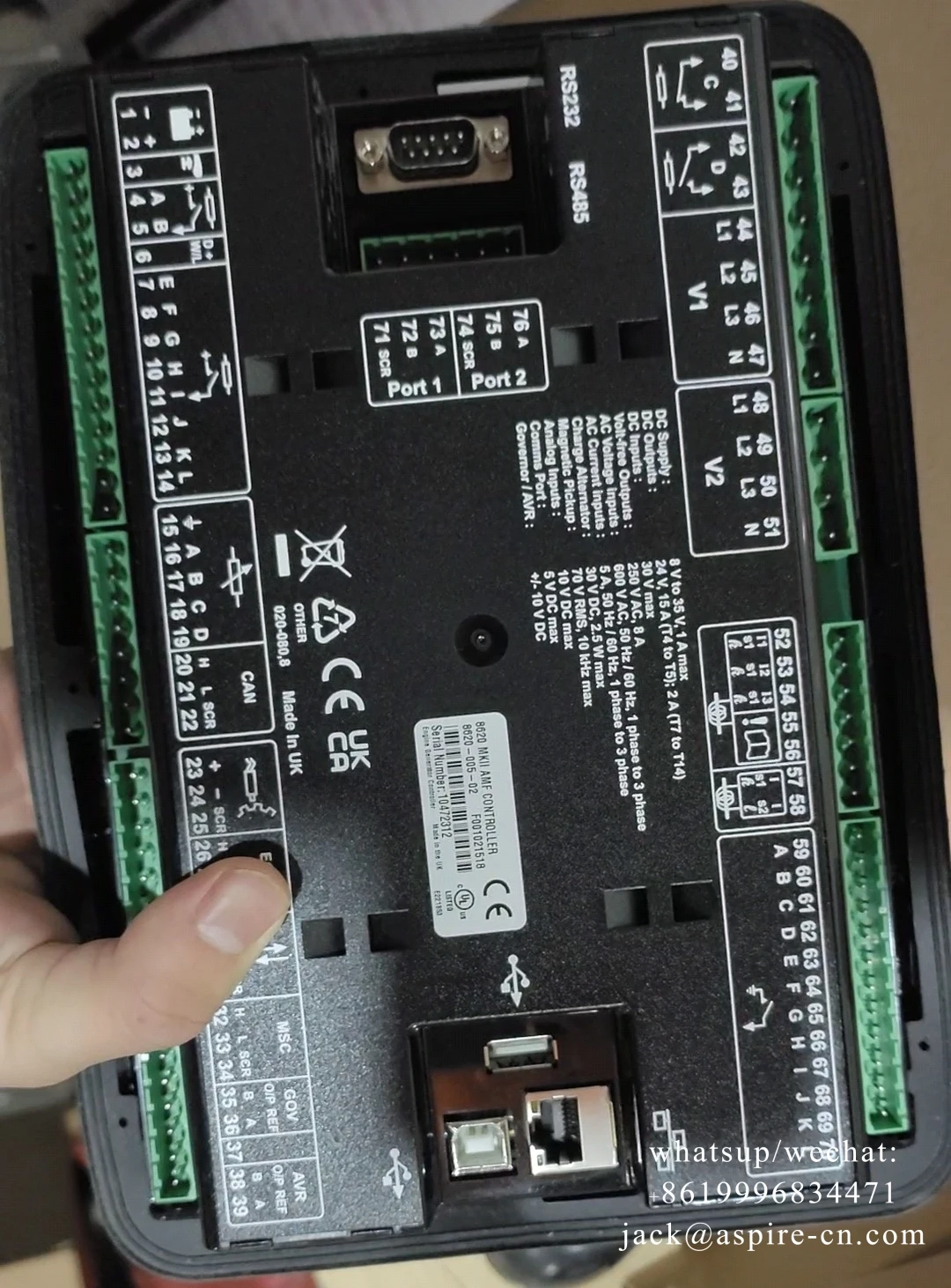 Genuine Original DSE8620 MKII Synchronising Auto Mains (Utility) Failure Load Share Control Module DSE 8620 MKII