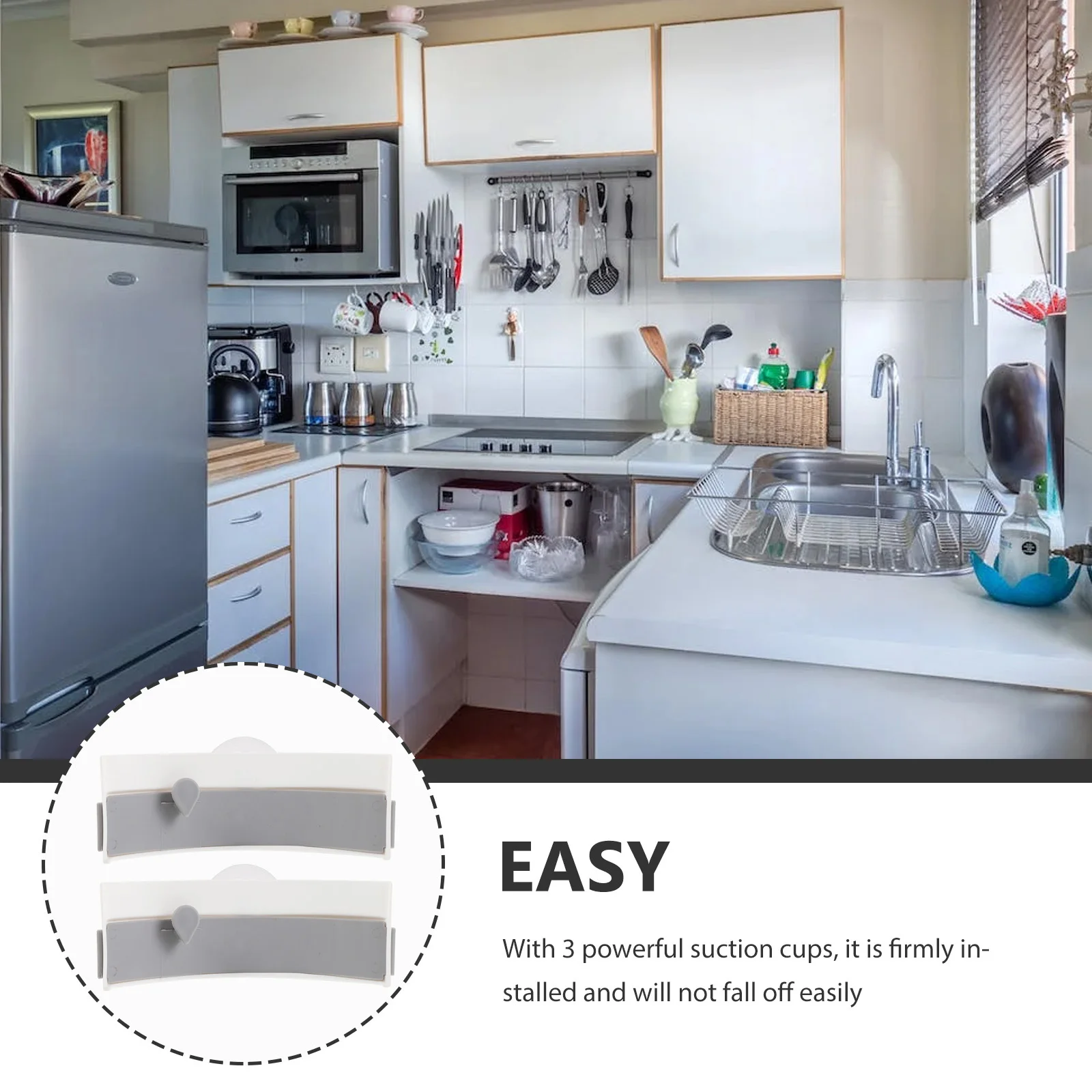 

2pcs Sink Garbage Bag Holder Kitchen Trash Bag Shelf Corner Garbage Rack Suction Cup Stand For Sink Organizing Kitchen Storage