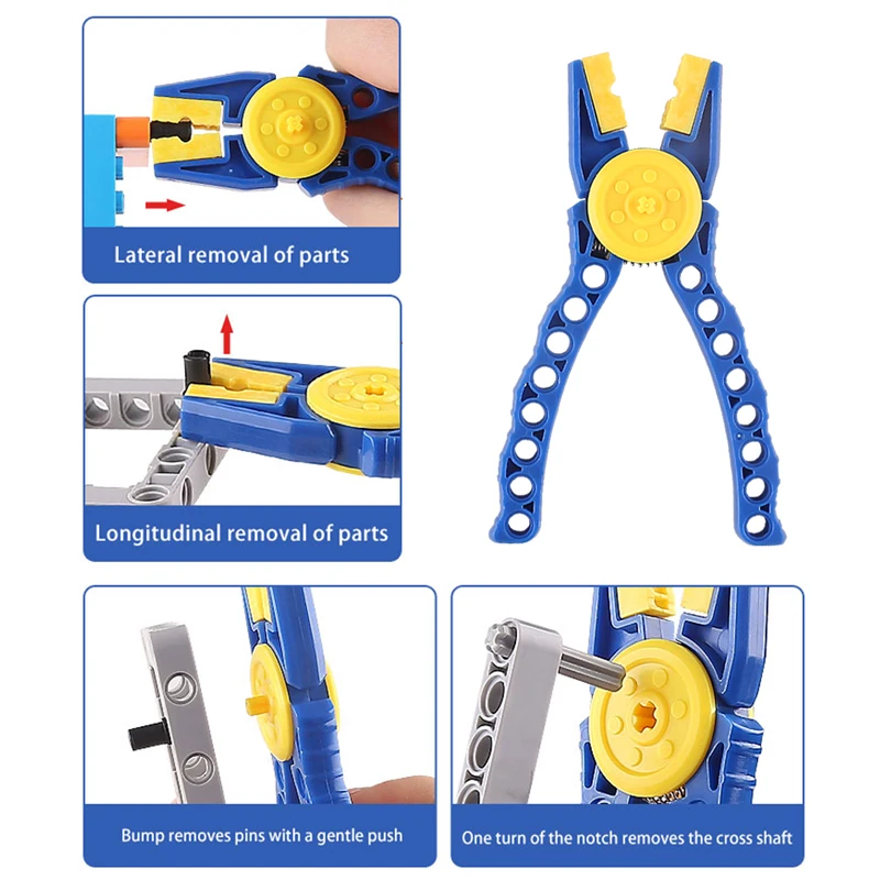 Pliers Block Separator Toolkit, Block Tool 3-Piece Multi-Purpose Set, Hammer, Block Assembly and Disassembly Tool Birthday Gift