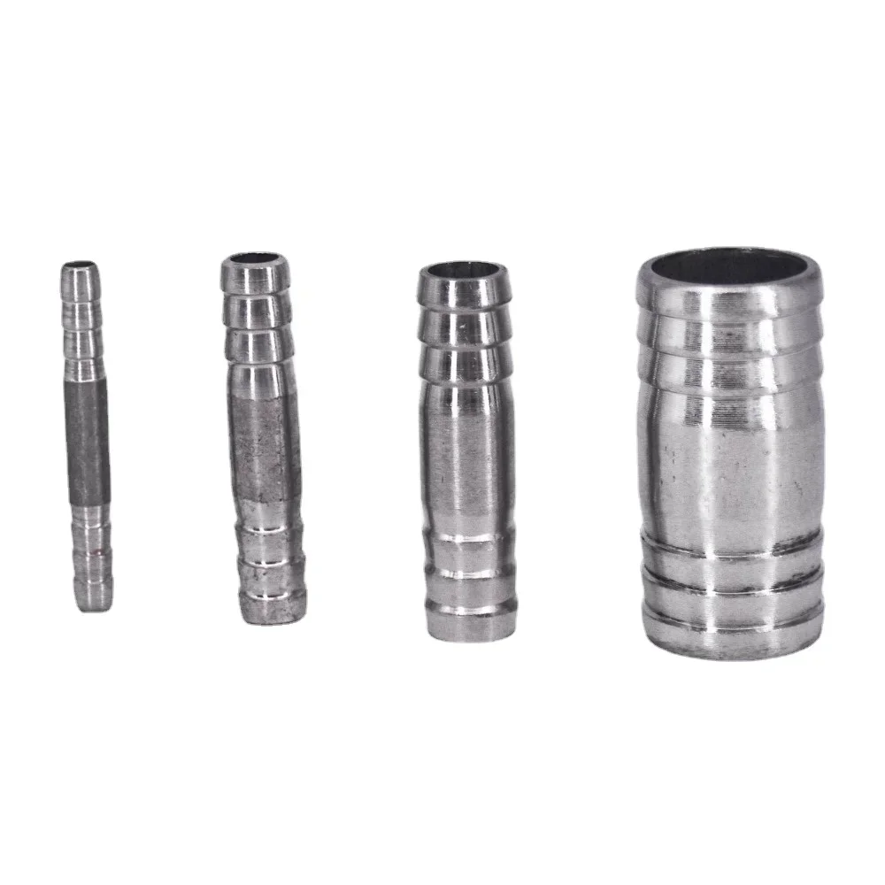 

6 8 10 12 13 14 15 16 17 18 19 20 21 22 24 25 -76 mm Hose Barb Equal Straight Nipple Connector 304 Stainless Steel Pipe Fitting