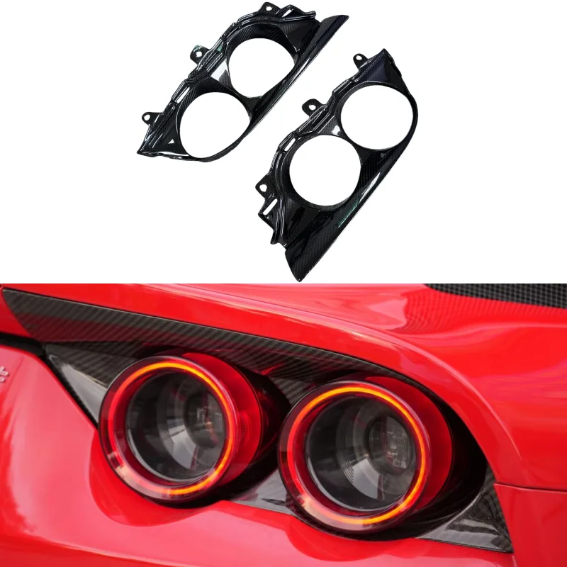 

Taillight Decorative Cover Body Kit for Ferrari 812 Superfast OEM Style 3k High-quality Perfect Dry Carbon Fiber Modification