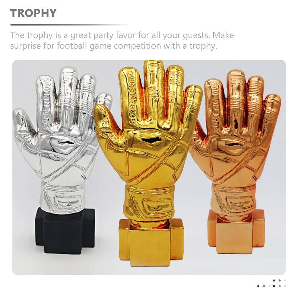 Commemorate Football Glove Trophy Award Cups Abs Goalkeeper Accessory Decorative