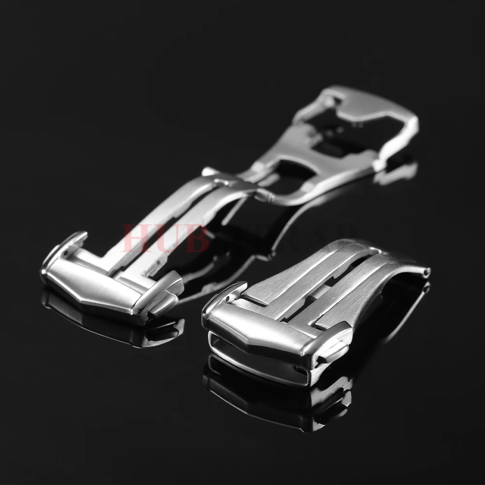 18 مللي متر 20 مللي متر الفولاذ المقاوم للصدأ مشبك ساعة ل أوميغا حزام (استيك) ساعة المشبك الجلود المعادن نشر زر للطي أبازيم اكسسوارات #5