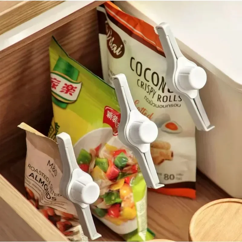 Seal Clamp Coffee Package Storage Clip With Lid Kitchen Accessories Food Fresh Tools Seasoning Sealing Clip Condiment Snack Bag